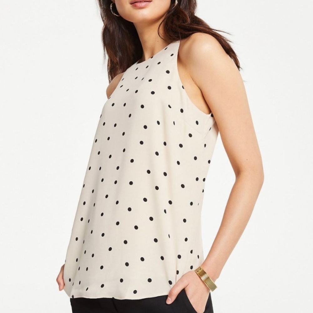 Ann Taylor Polka Dot Shell/Tank